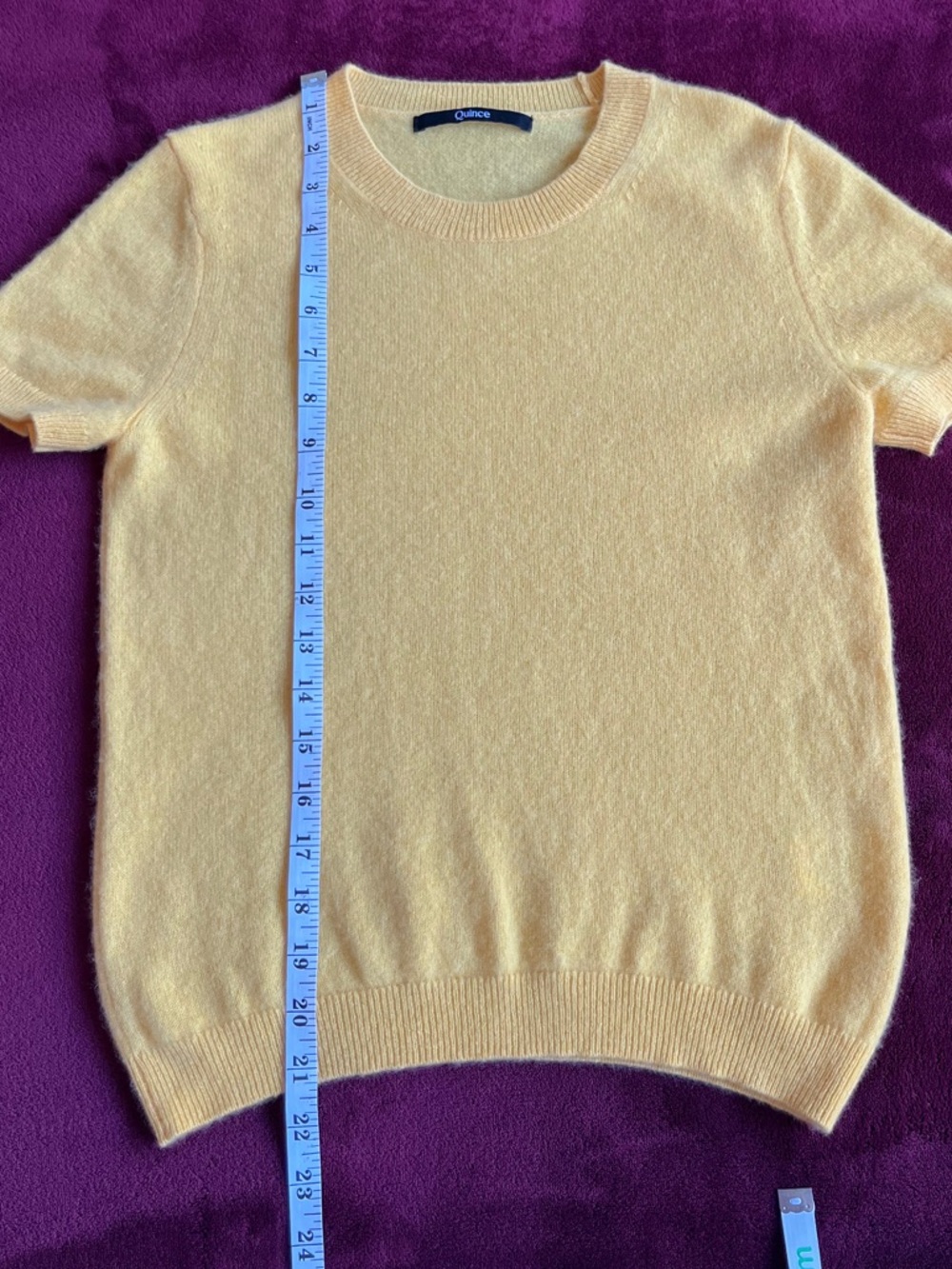 Quince Women's Short Sleeve Crewneck Sweater - Yellow - Picture 10 of 12